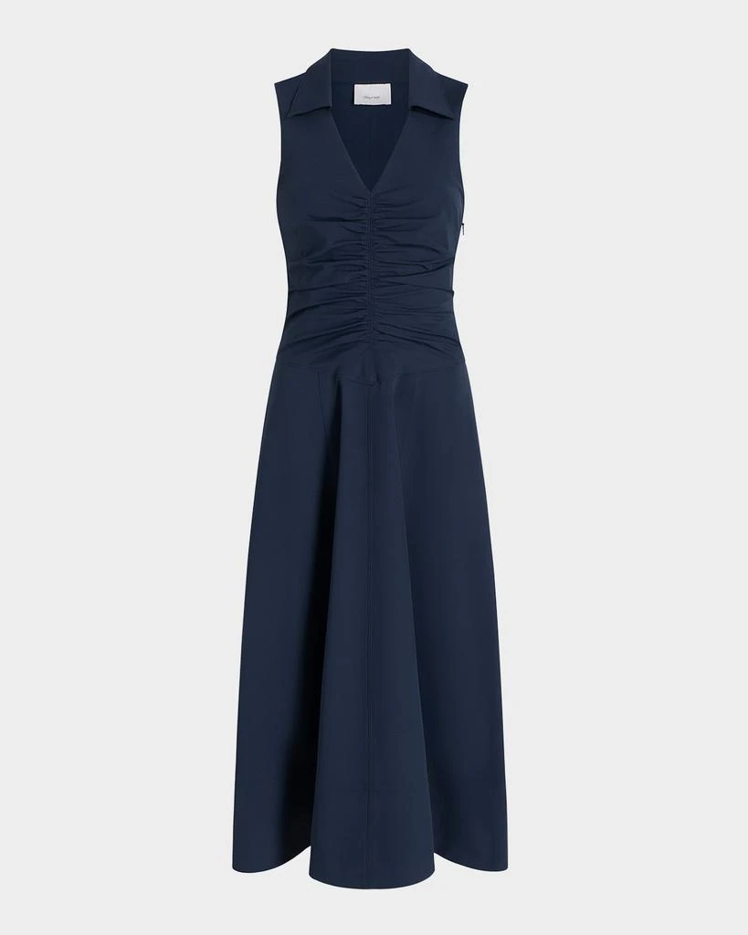Cinq a Sept Kilda Ruched V-Neck Midi Dress 1