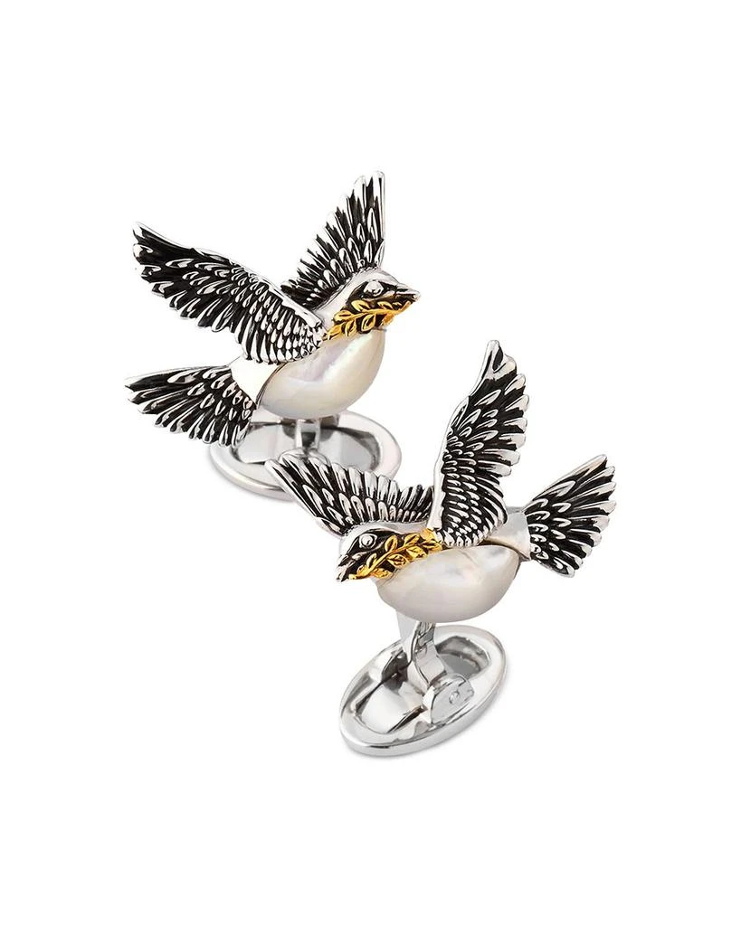 Jan Leslie Peace Dove Sterling Silver Cufflinks 3