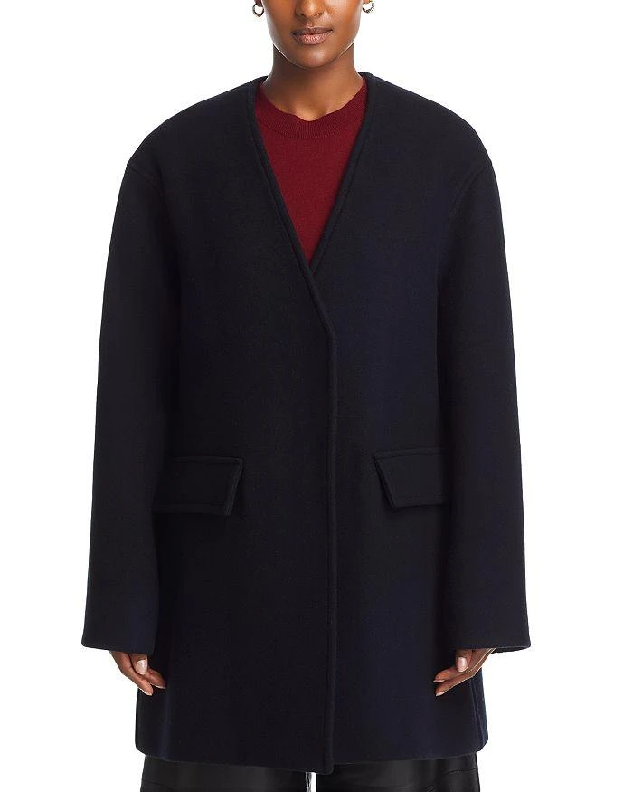 CO Collarless Wool Coat 7