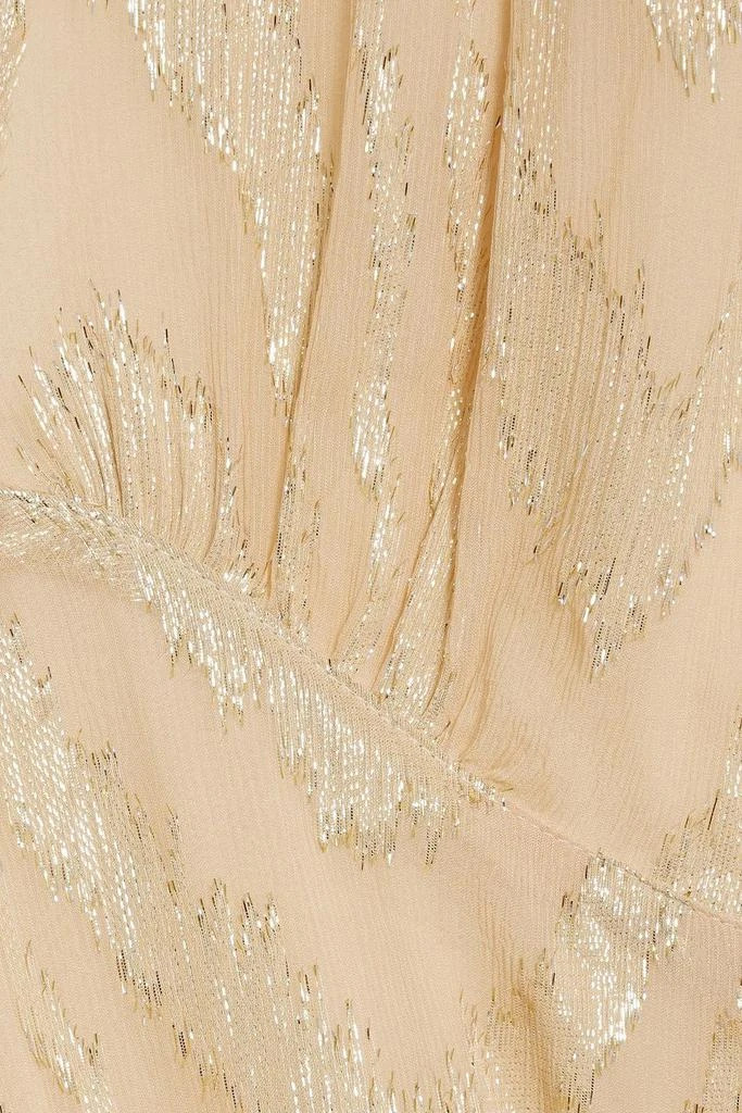 IRO Leven cutout silk-blend metallic fil coupé georgette mini dress 4