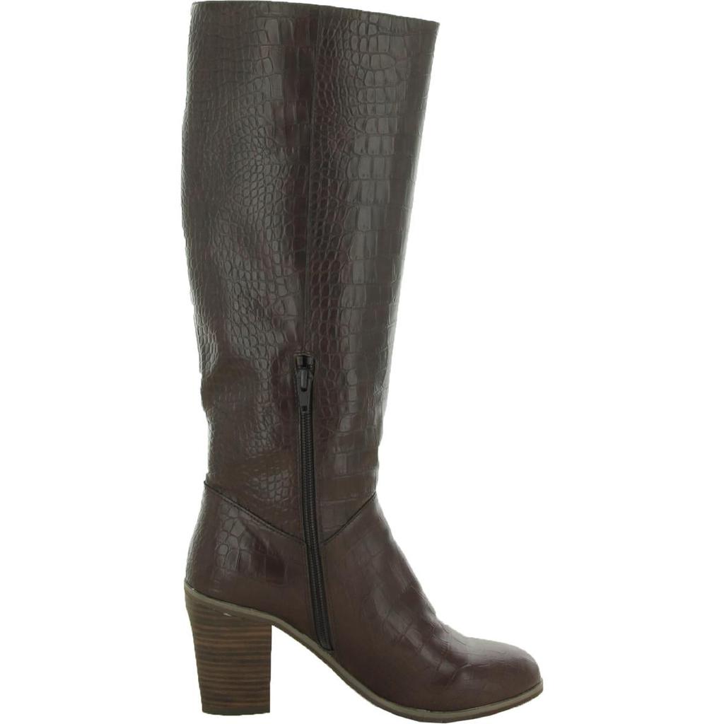 BC Footwear Make an Impact Womens Block Heel Pull On Knee-High Boots