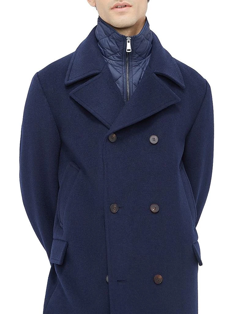 BUGATCHI Wool-Blend Double-Breasted Peacoat 6
