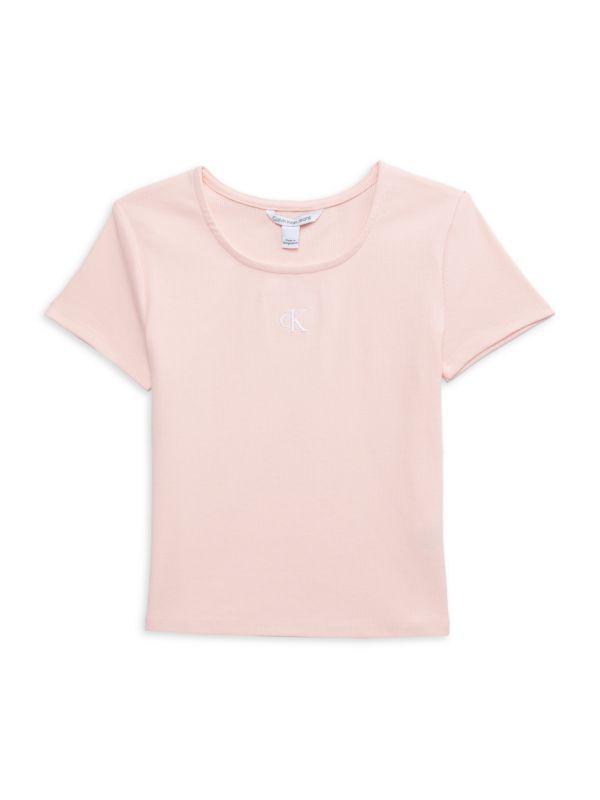 Calvin Klein Girl's Embroidered Logo T-Shirt
