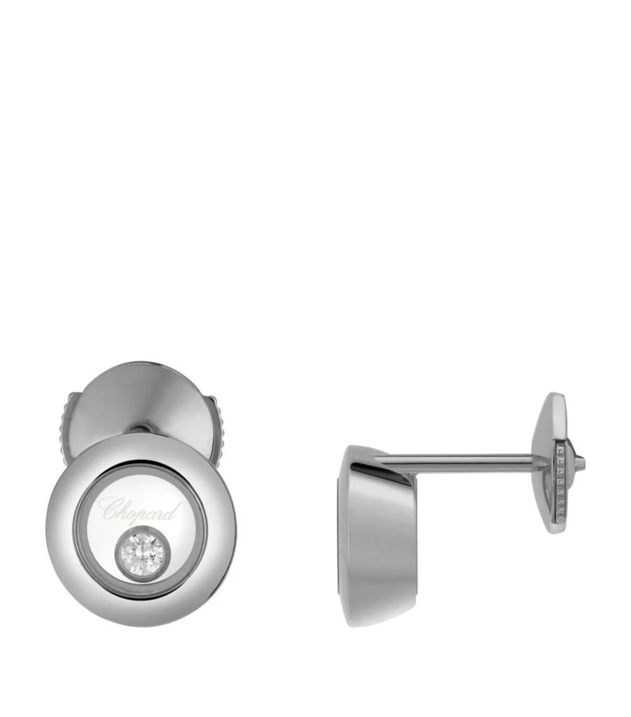 Chopard White Gold And Diamond Happy Diamonds Icons Earrings 4