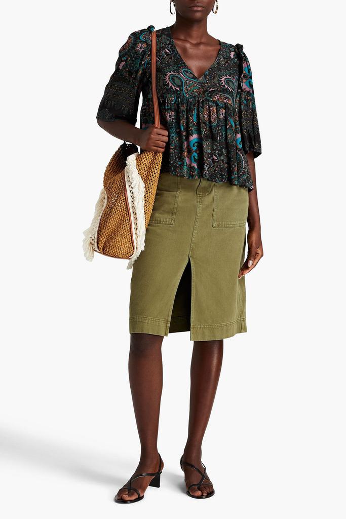 ba&sh Zarry paisley-print crepe blouse