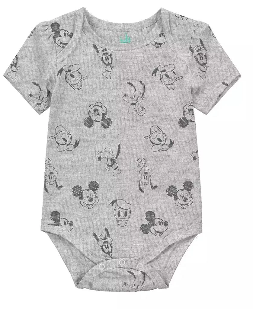 Disney Baby Boys 3-Pack Mickey Mouse Short Sleeve Bodysuit 4