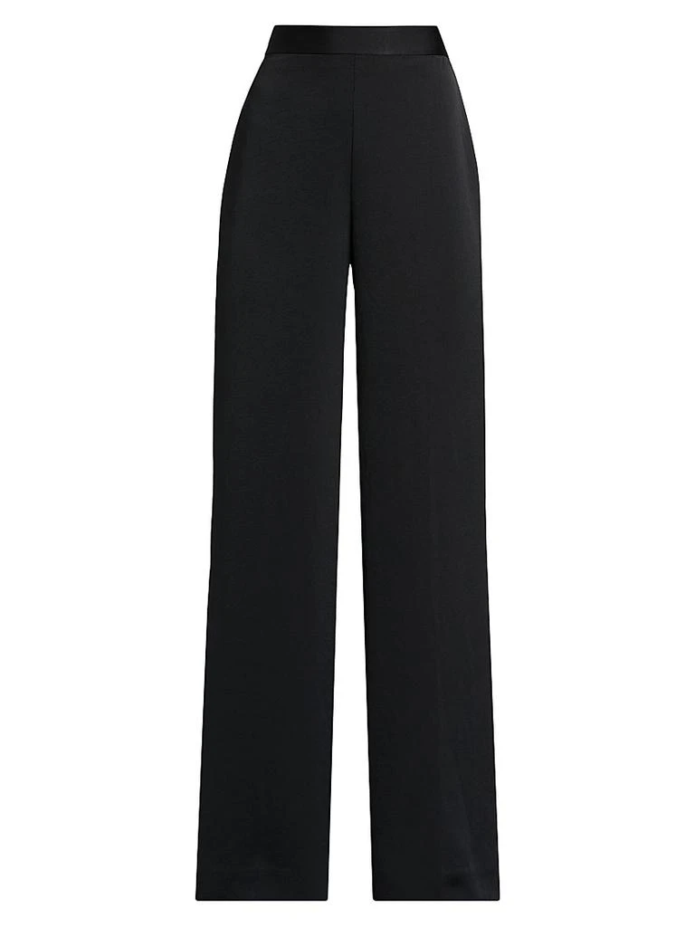 LELA ROSE Satin Wide-Leg Pants 1