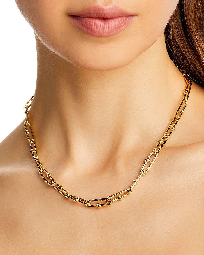 Alberto Amati 14K Yellow Gold Paperclip Link Chain Necklace, 18"