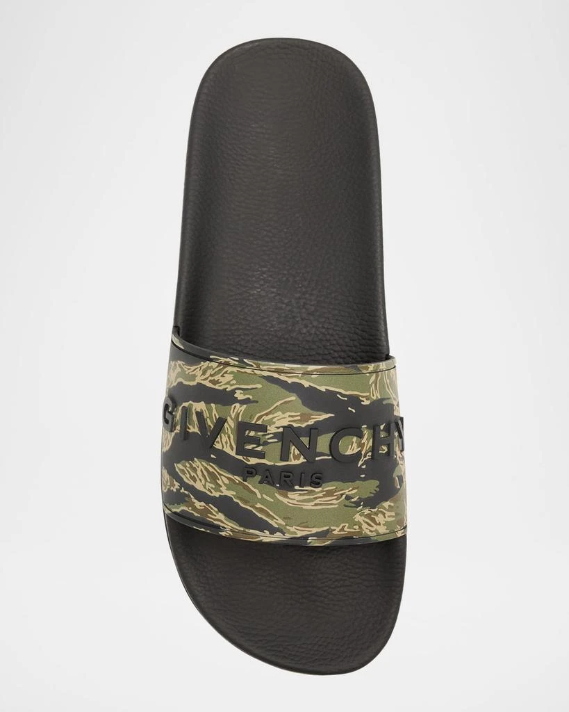 Givenchy Men's Camouflage Logo Slide Sandals 5