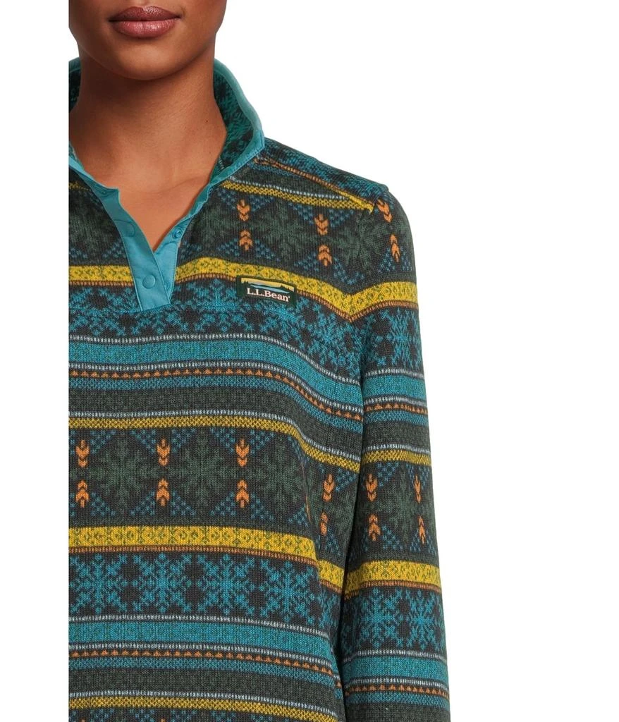 L.L.BEAN Sweater Fleece Pullover Print 4