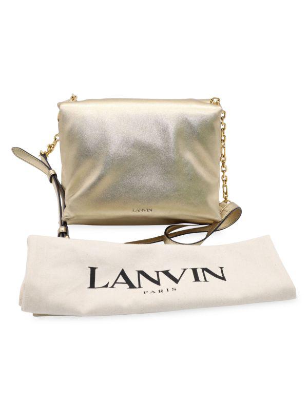 Lanvin Lanvin Laminated Sugar Bag In Gold Calfskin Leather