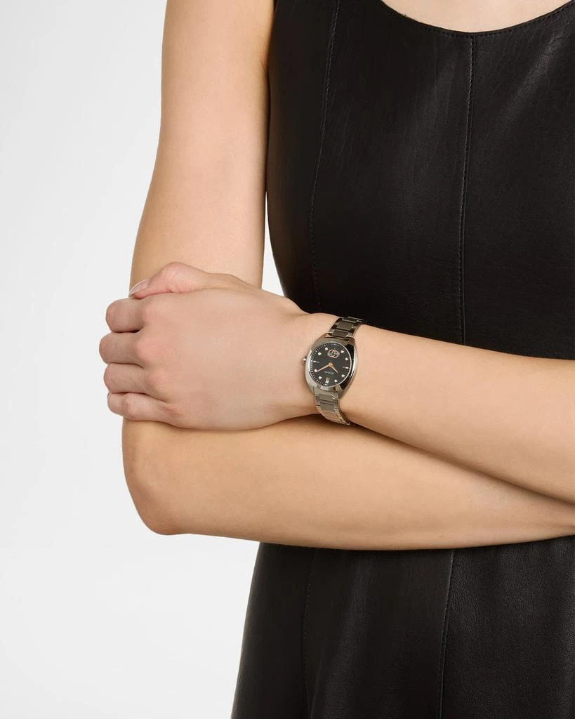 Gucci Women’s Interlocking 29mm Watch with Black Dial and Silver Bracelet Gucci Ladies Interlocking G Silver Watch main image 2