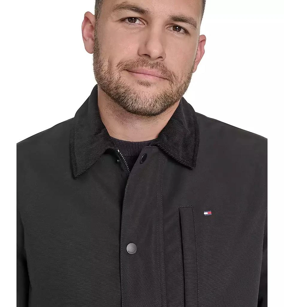 Tommy Hilfiger Men's Highland Barn Coat with Corduroy Collar 4