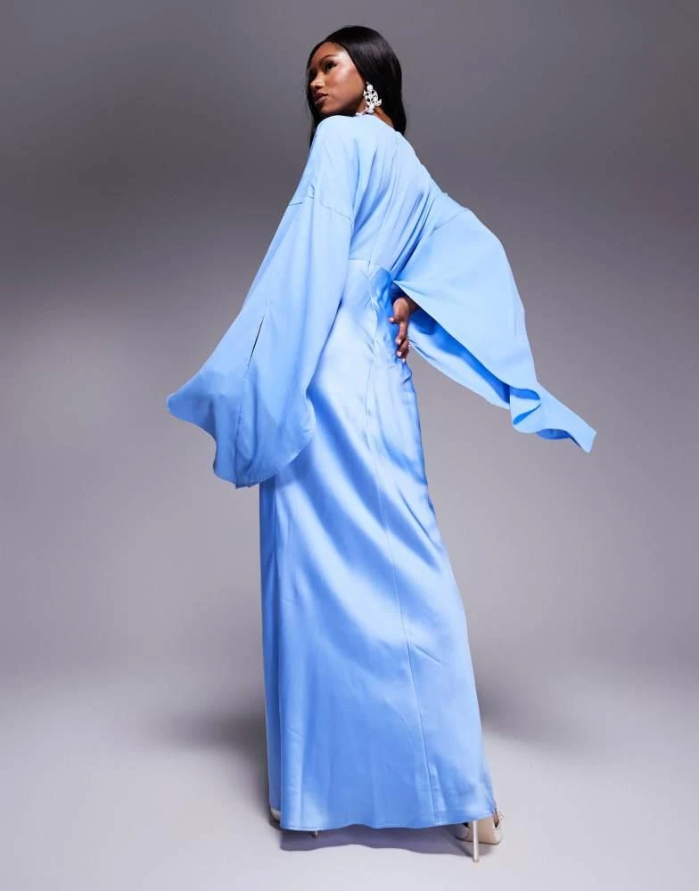 ASOS ASOS DESIGN chiffon overlay satin bias maxi dress in cornflower blue -  Dresses & Skirts - Free Shipping