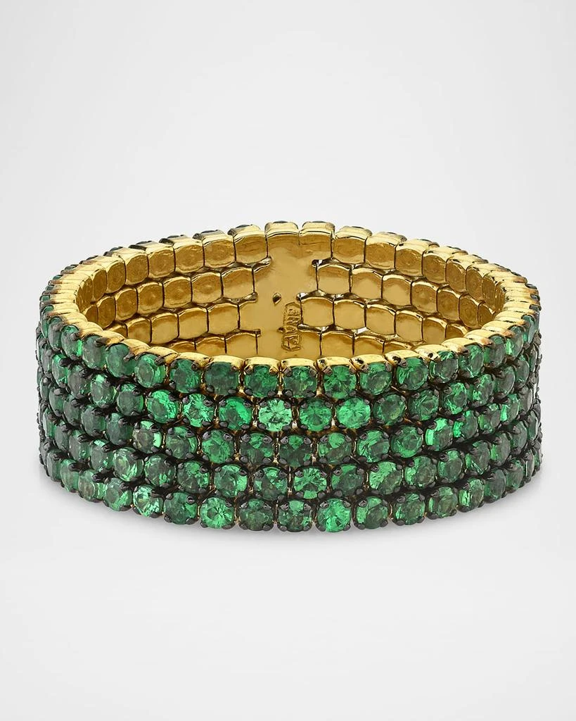 SHAY Green Garnet 5 Thread Stacks Ring 1