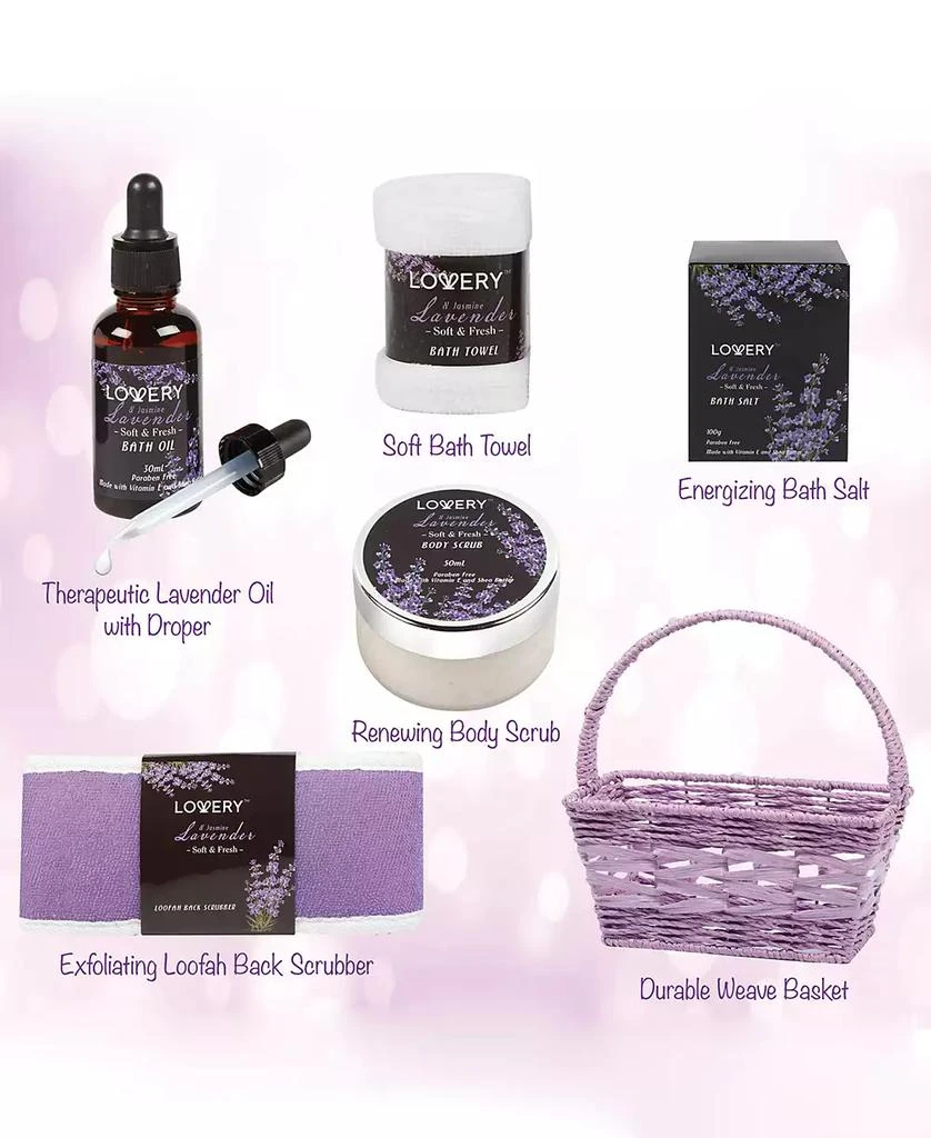 Lovery Lavender and Jasmine Body Care 10 Piece Gift Set 4