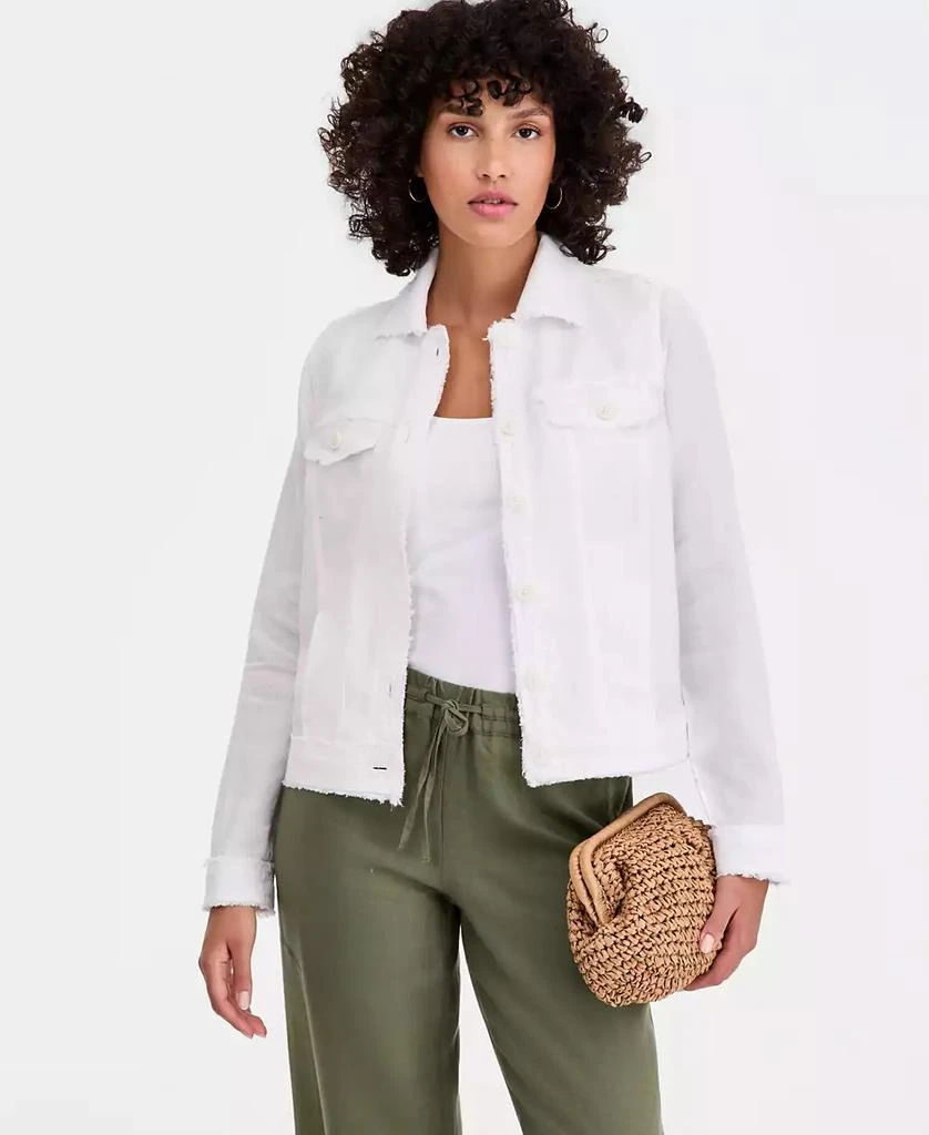 Charter Club Women
s 100% Linen Jacket, Created for Macy
s 1