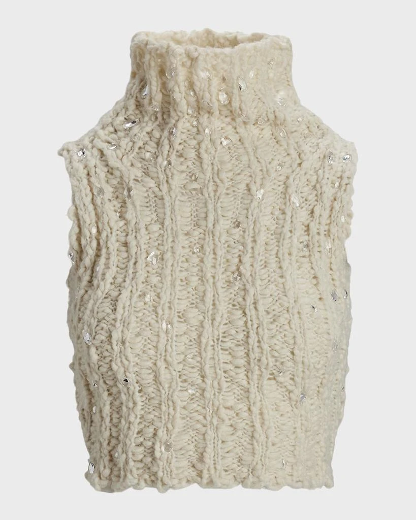 Ralph Lauren Embellished Sleeveless Turtleneck 1