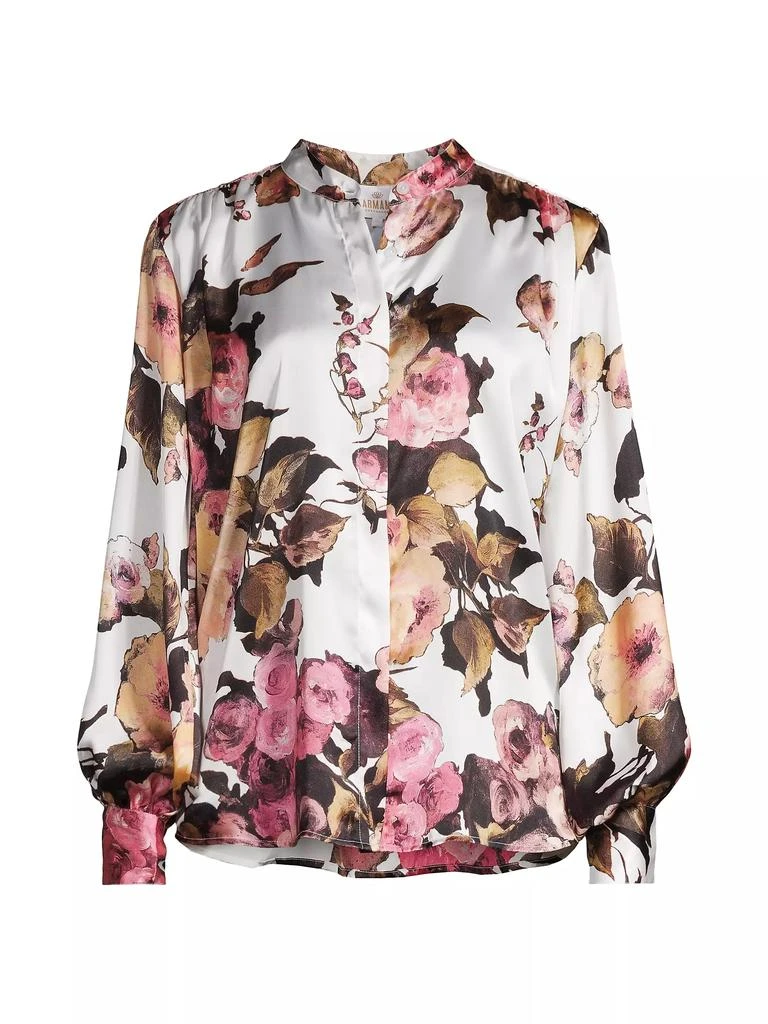 Karmamia Cornelia Balloon-Sleeve Satin Shirt 1