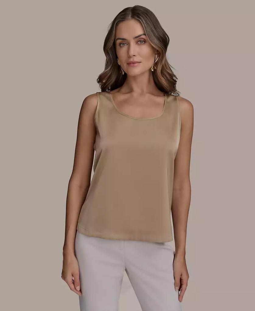 売れ筋商品|||ダナ キャラン ニューヨーク カットソー トップス レディース Women's Scoop-Neck Satin Camisole Hazelnut Donna Karan Women's Scoop-Neck Satin Camisole - Compare