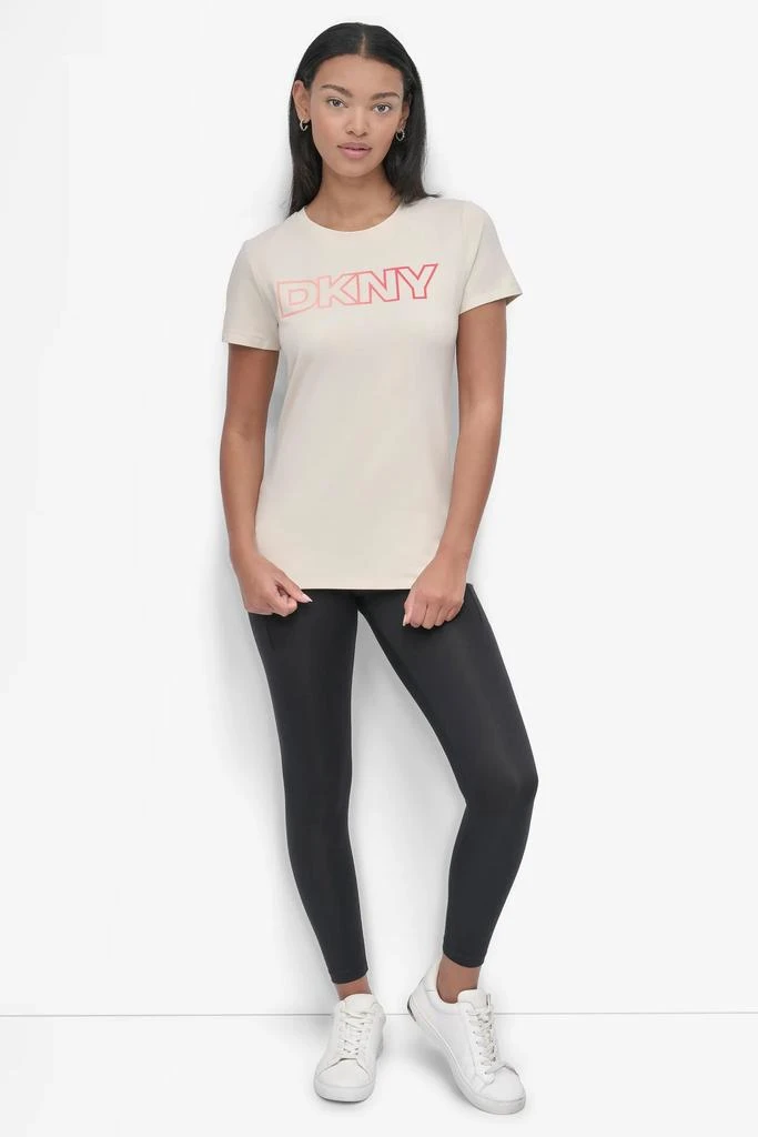 DKNY OMBRE OUTLINE LOGO CREW NECK TEE 5
