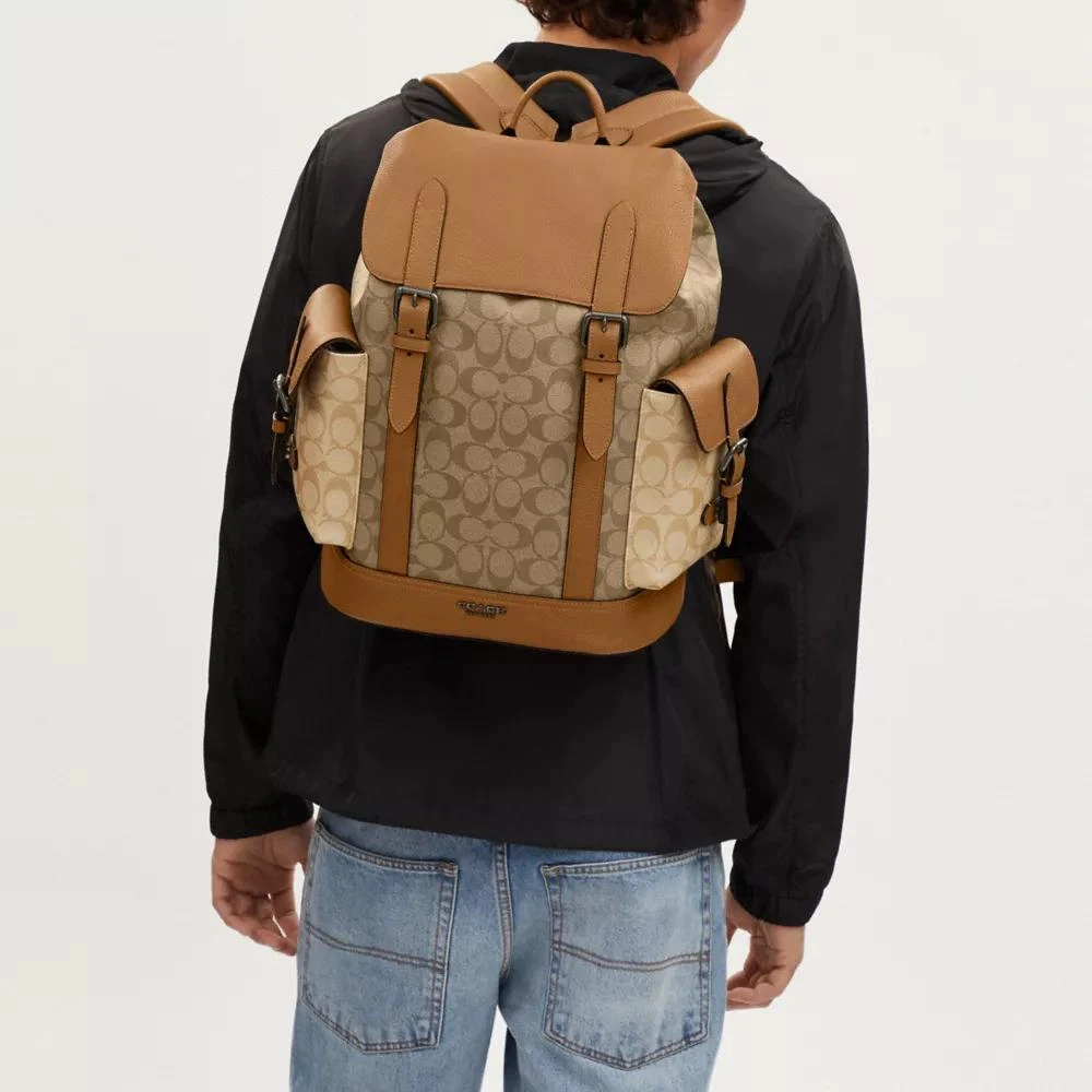Coach Hudson Backpack In Colorblock Signature Canvas 4