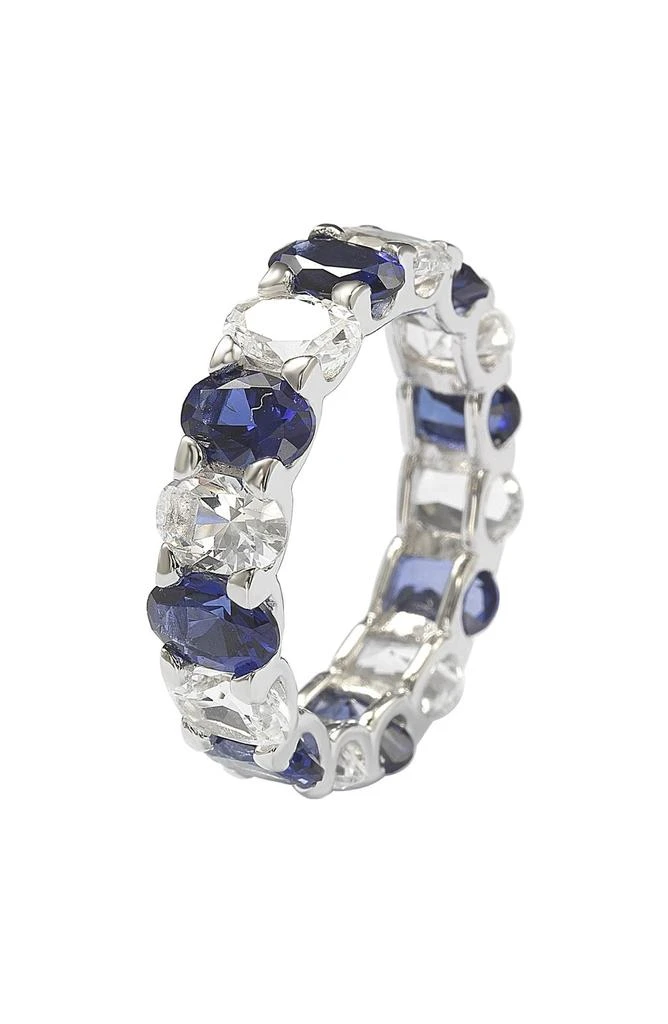 Suzy Levian Oval Cut Sapphire Band Ring 3