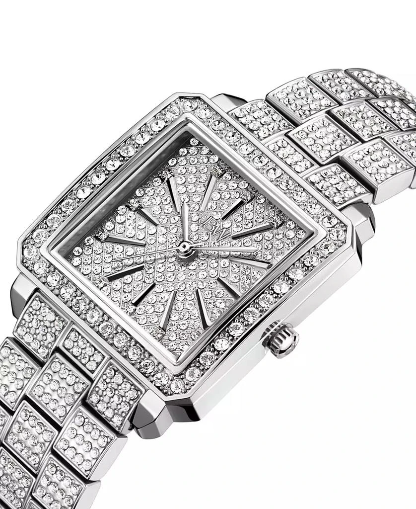 Jbw Women's Cristal Silver-Tone Stainless Steel Watch, 28mm 2