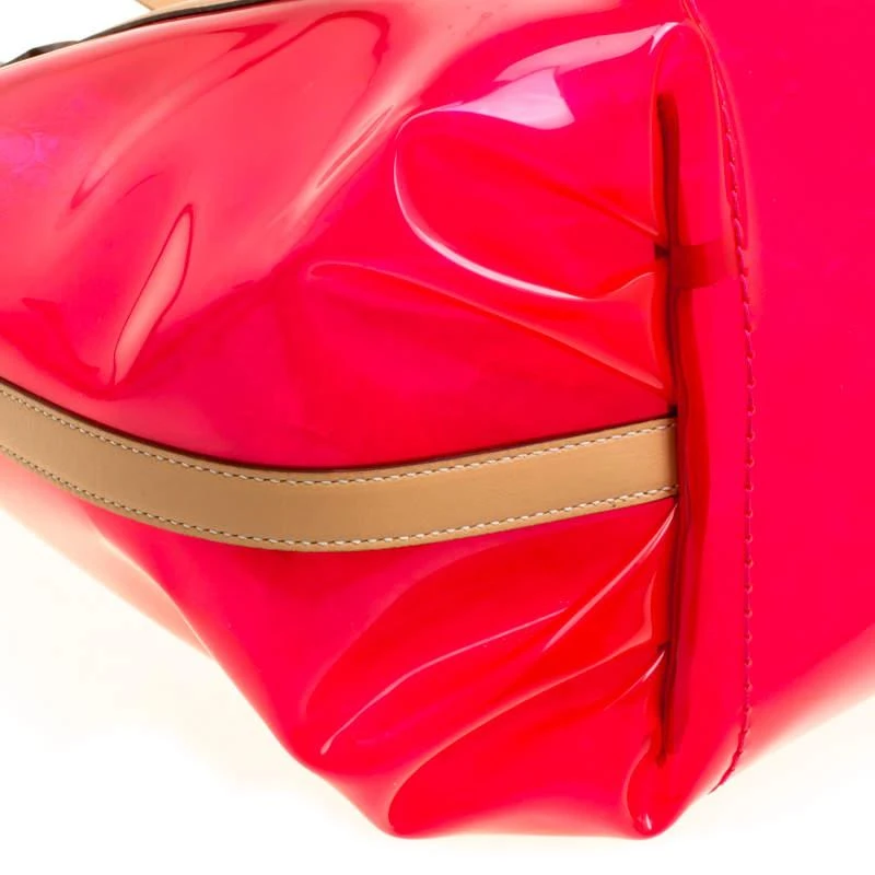Tod's Tod's Red/Beige PVC and Leather Tote 10
