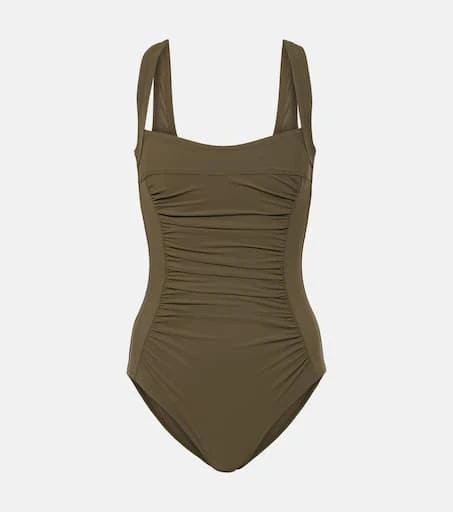 Karla Colletto Ruched square-neck swimsuit 1
