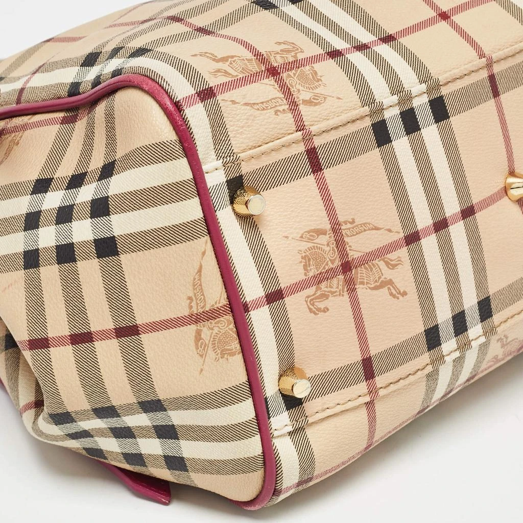 Burberry Burberry Pink/Beige Haymarket Check Coated Canvas and Leather Small Canterbury Tote 23