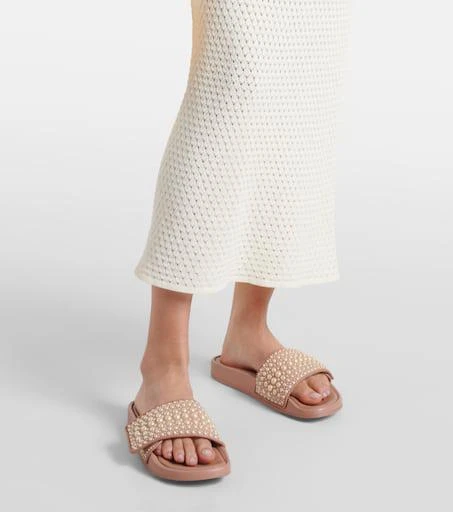Jimmy Choo Fitz faux pearl-embellished slides 4