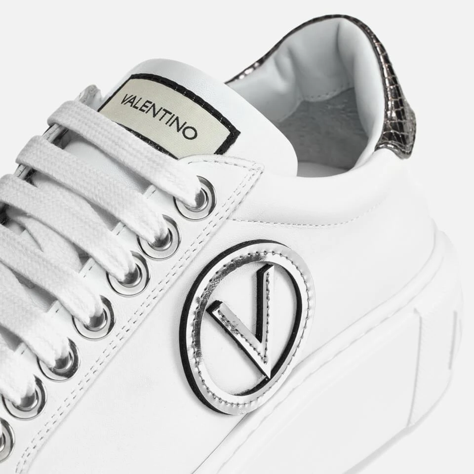 Valentino VALENTINO WOMEN'S BARAGA S LEATHER FLATFORM TRAINERS 3