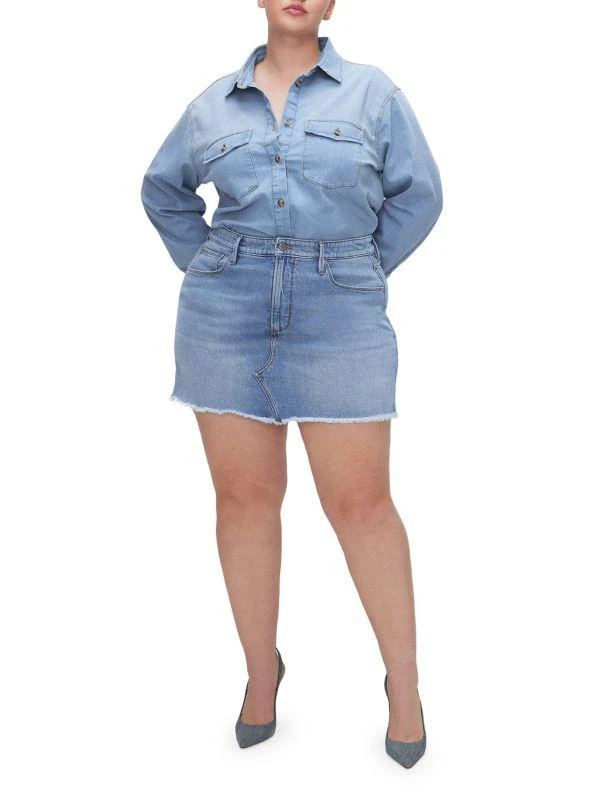 Good American Denim Fitted Shirt 1