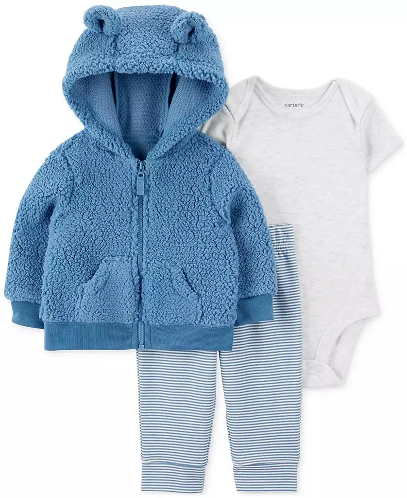 Carter's Baby Boys Bear Jacket, Bodysuit & Pants, 3 Piece Set 1