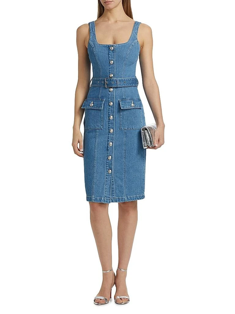 L'Agence Denim Tank Midi-Dress 3