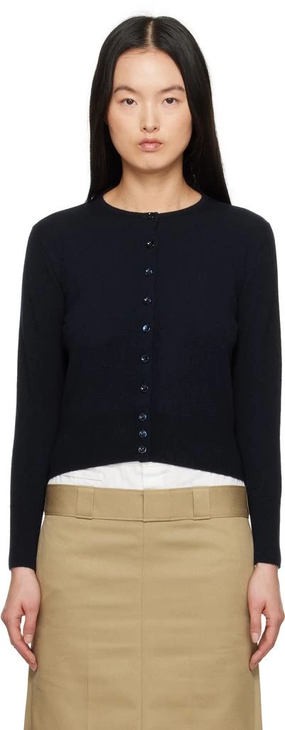 MAISON MARGIELA Navy Wool Cardigan 1
