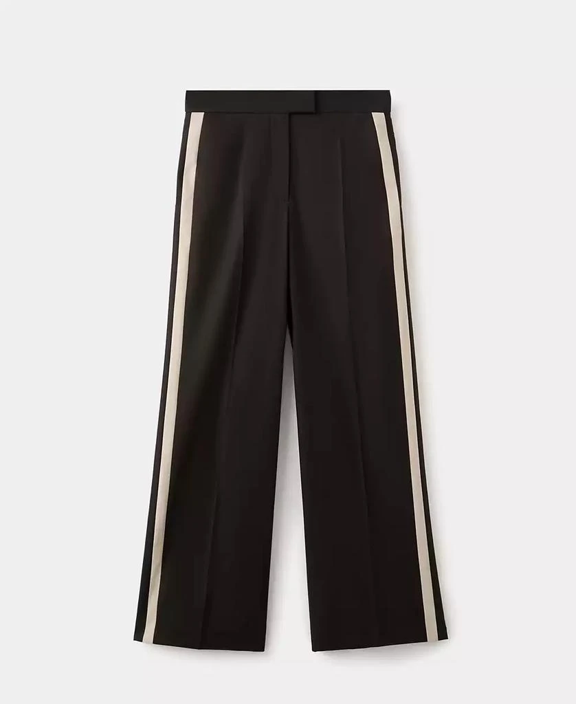 Mango Women
s Contrasting Stripe Wide-Leg Pants 2