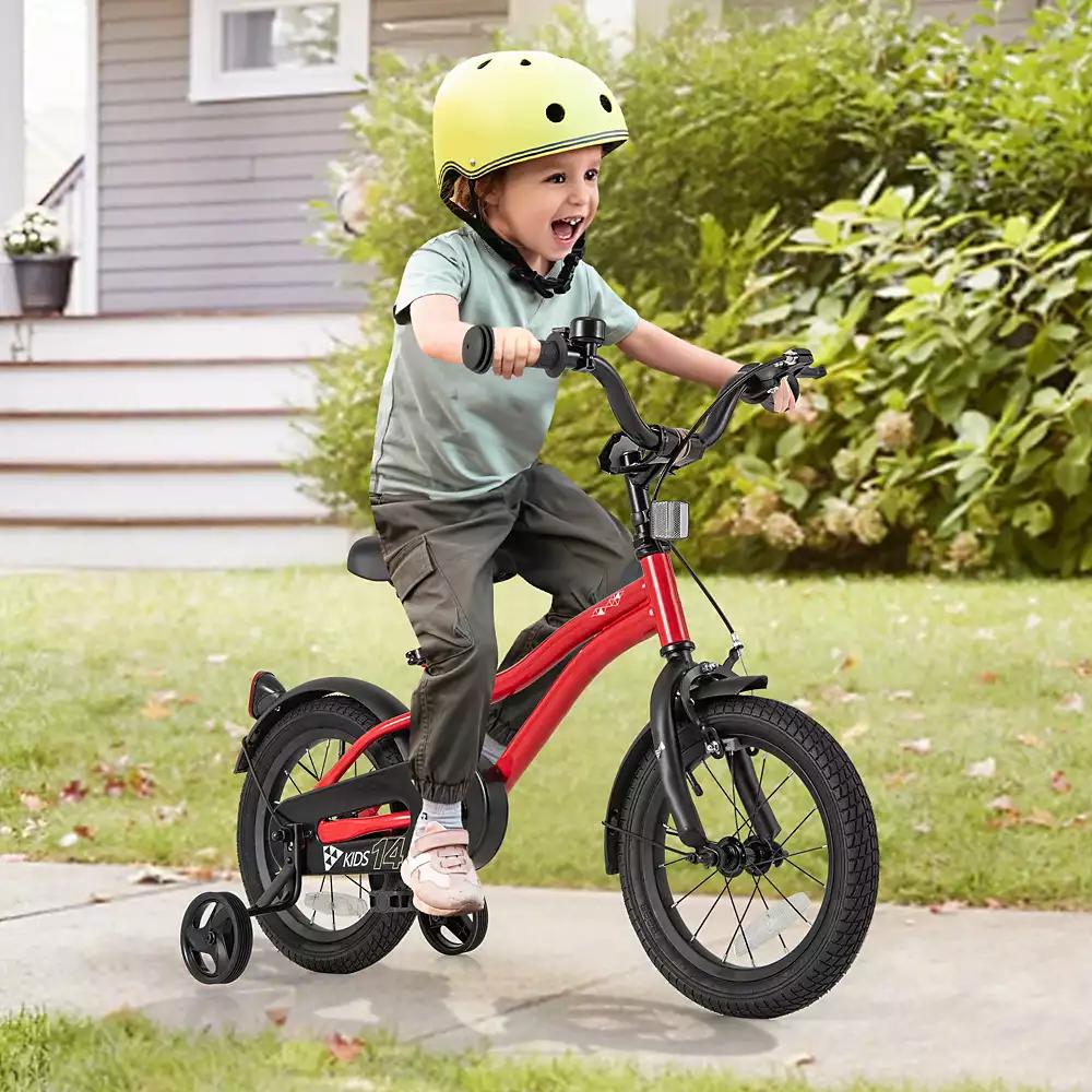 Slickblue Bicycle for Kids with Adjustable Seat Bell and Reflectors for Visibility