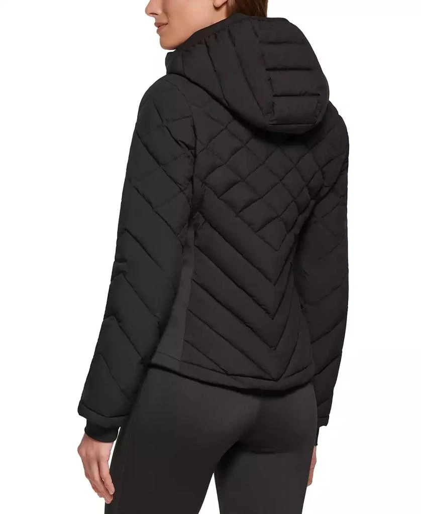 Calvin Klein Womens Side-Panel Hooded Packable Puffer Coat, Created for Macys 2