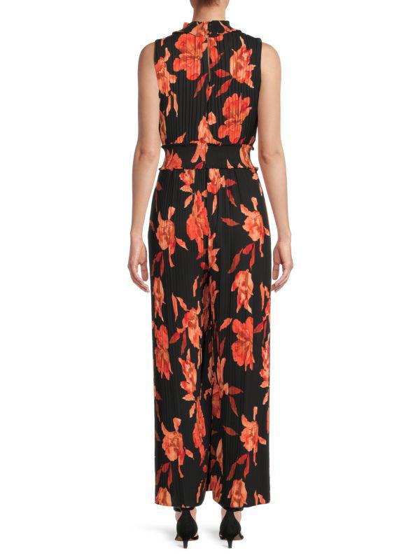 Nannette Floral Pleated Smocked Maxi Dress