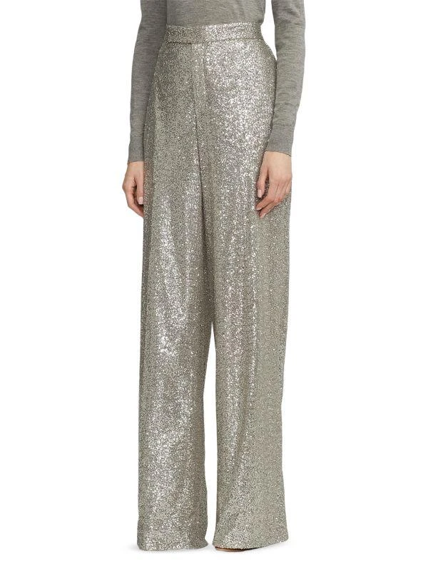 Ralph Lauren High-Waisted Sequin Trousers 3