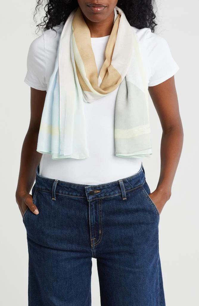 Kurt Geiger Pastel Rainbow Oblong Scarf 1