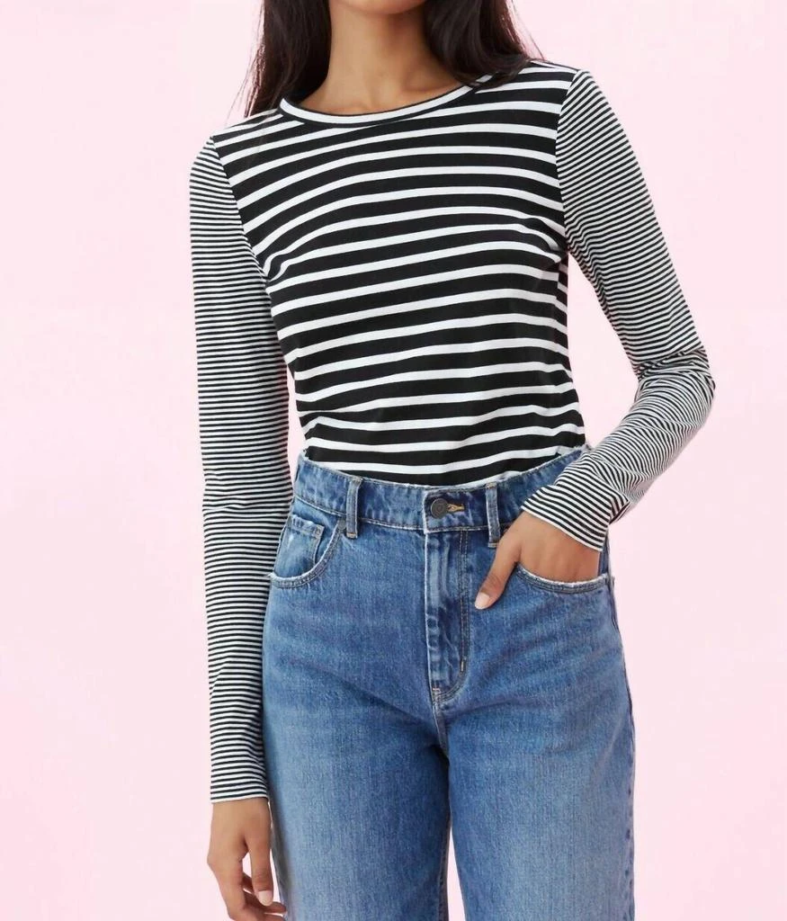 Rebecca Taylor Rebecca Taylor - Striped Long Sleeve Jersey Tee 1