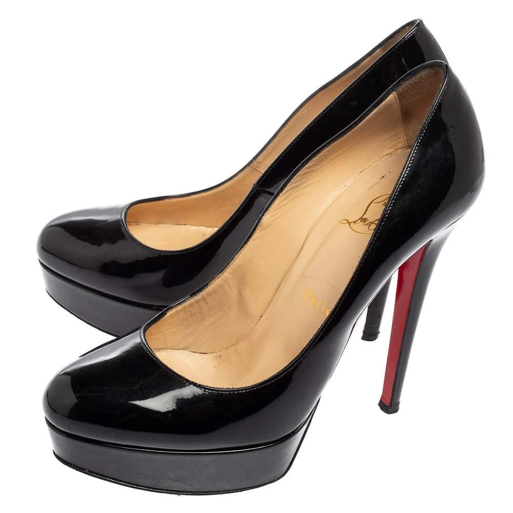Christian Louboutin Christian Louboutin Black Patent Bianca Platform Pumps Size 38.5 4