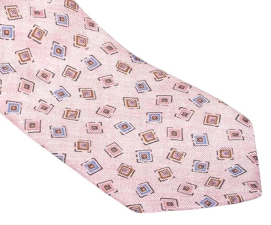 R. Hanauer Men's Brinkley Medallion Tie In Pink 2