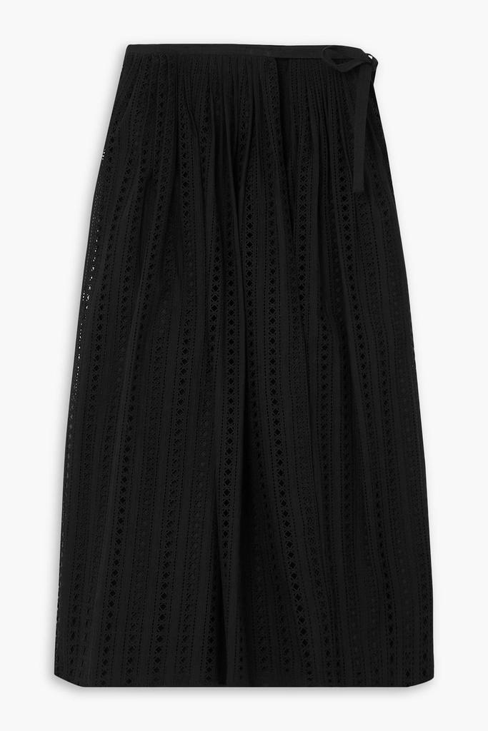 ADAM LIPPES Broderie anglaise cotton wrap skirt