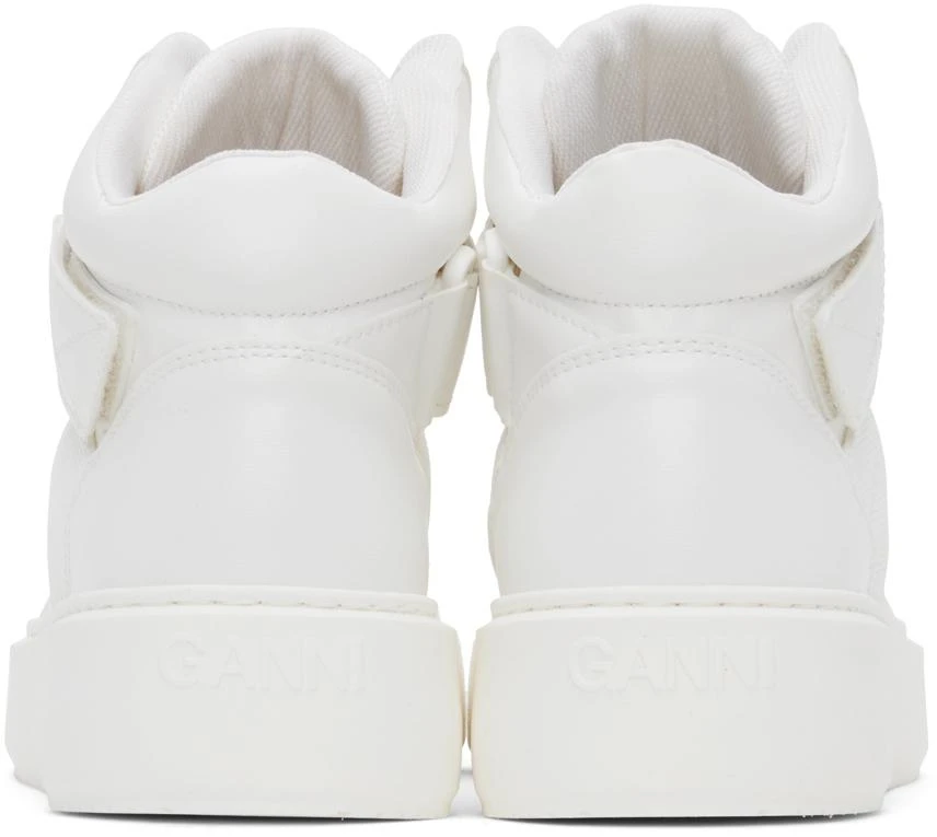 Ganni White Sporty Mix High-Top Sneakers 2