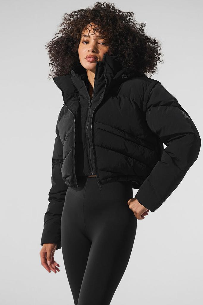 Alo Glacier Puffer - Black - Coats - Free Shipping - BeyondStyle