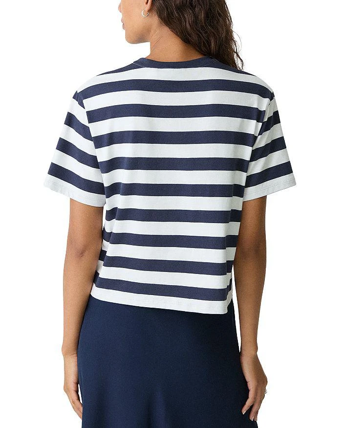 Theory Boxy Crewneck Tee in Striped Cotton 3